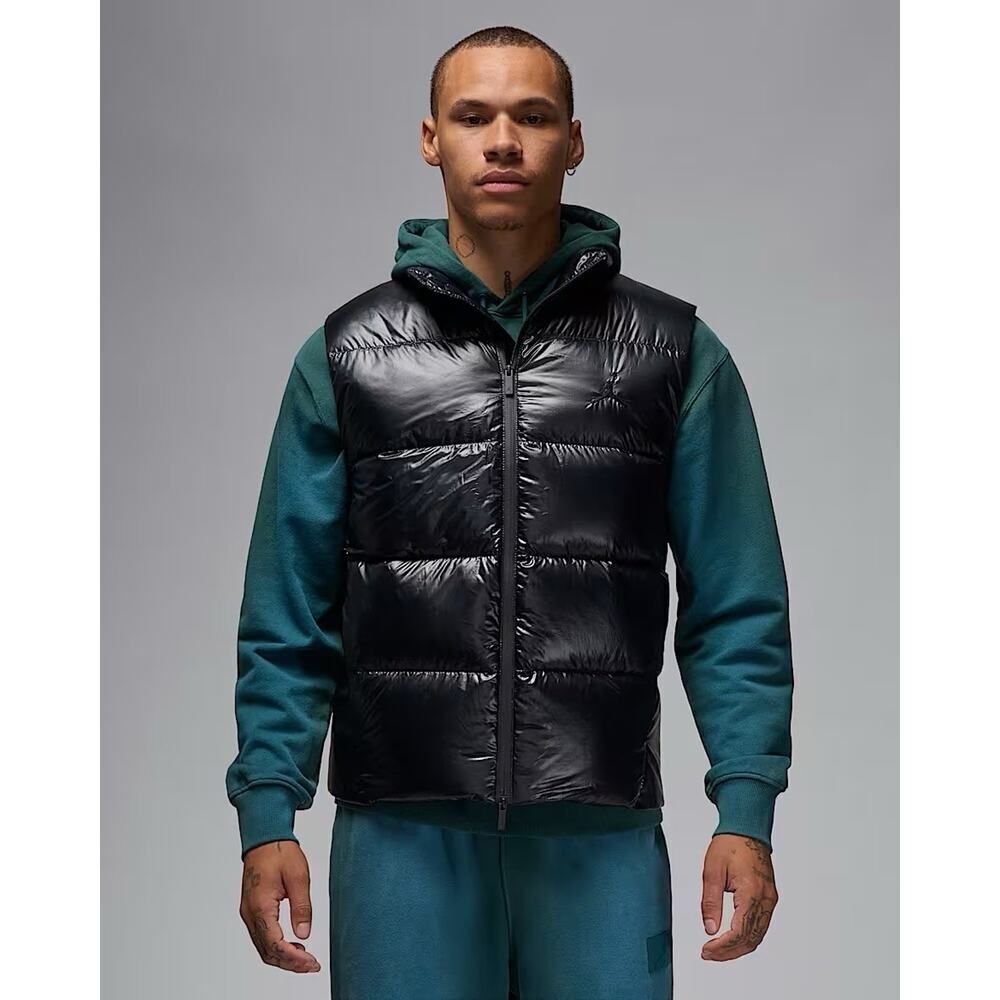 Nike Air Jordan Flight Down Vest Therma-FIT Black FV7273-010 Men's Small NWT